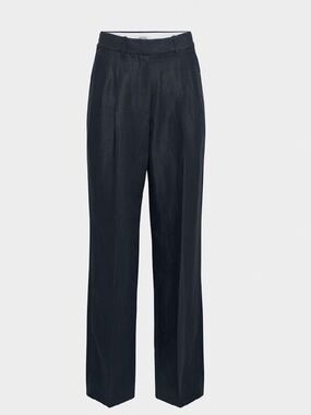 Aritzia Effortless Pant Curve Fit CruiseLinen in Dark Night Navy